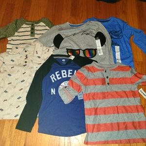 NWT Boys' Long Sleeve shirts Lot of 6